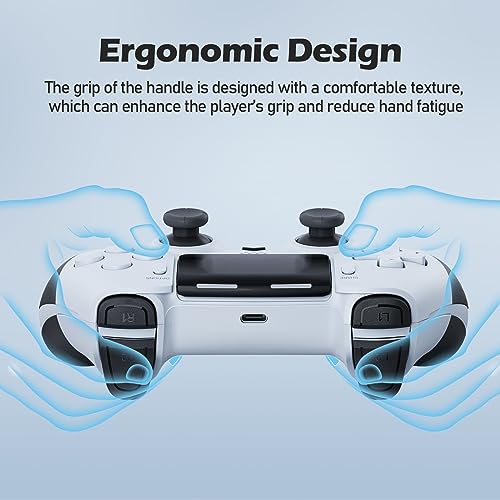 CHEREEKI Mando para PS4, Mandos inalámbricos para PS-4/ PS-4 Pro/PS-4 Slim con Doble Vibración, Giroscópico, Turbo, Touchpad y Conector de Audio