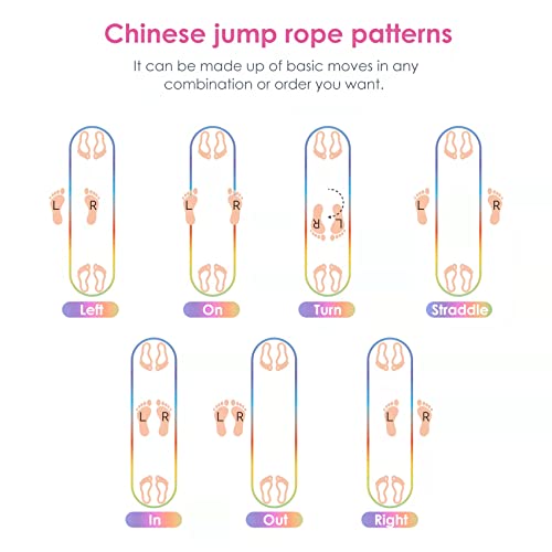 Cikyner Cuerda para Saltar China, 4m de Largo 1.5cm de Ancho Goma Elastica con Instrucciones para niños, Juegos para Interiores y Exteriores