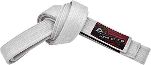 Cinturón de karate de artes marciales, 100% algodón con múltiples correas de costura para BJJ, Judo, Taekwondo y Karate (blanco, 320)