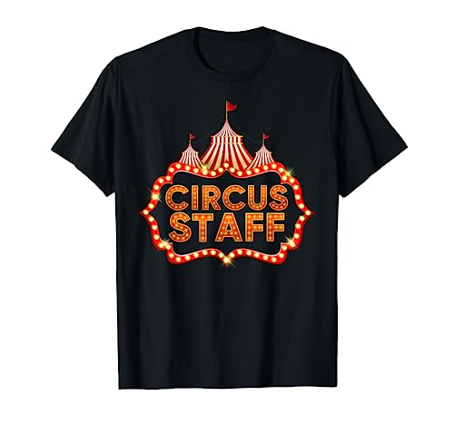 Circus Staff Disfraz Carnaval Personal de Circo Hombre Mujer Camiseta