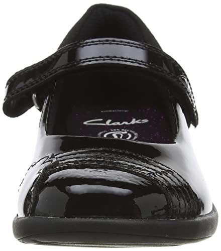Clarks Etch Beam K, Zapatos Niñas, Negro (Black Patent), 28.5 EU
