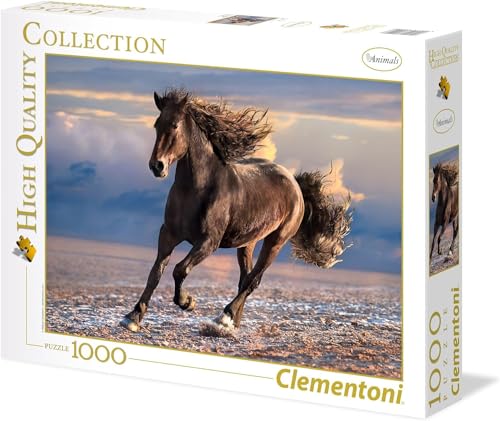 Clementoni - Puzzle 1000 piezas animales, Caballo Libre, Puzzle adulto (39420)
