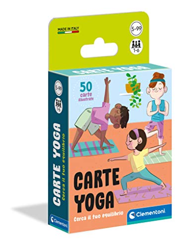 Clementoni Yoga-mazo, Cartas niños, Mesa, Juego de Sociedad para Toda la Familia, 1-6 Jugadores, 5 años+, Made in Italy, Multicolor, 16300