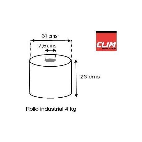 Clim Profesional Bobina Industrial Secamanos 2 Capas 100% Celulosa (Pack 2 bobinas). Ideal para Baños Públicos, Talleres, Cocinas y Areas de Alto Tráfico
