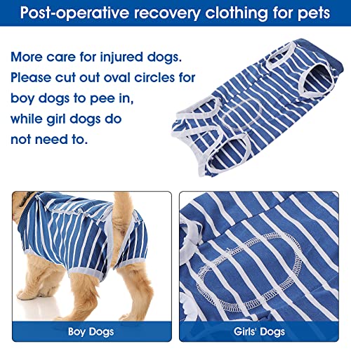 cobee Traje de recuperación para Perros Protector de heridas Abdominales para Perros Traje de recuperación para Perros Heridas después de la cirugía para Perros pequeños y medianos (tamaño L)