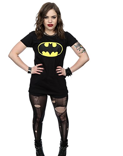 Collectors Mine - Camiseta de Batman con cuello redondo de manga corta para mujer, talla 40, color negro