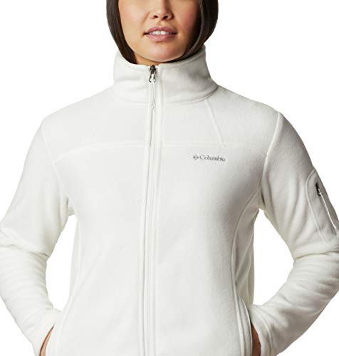 Columbia Fast Trek II Jacket - Forro Polar para Mujer, Color Blanco, Talla M