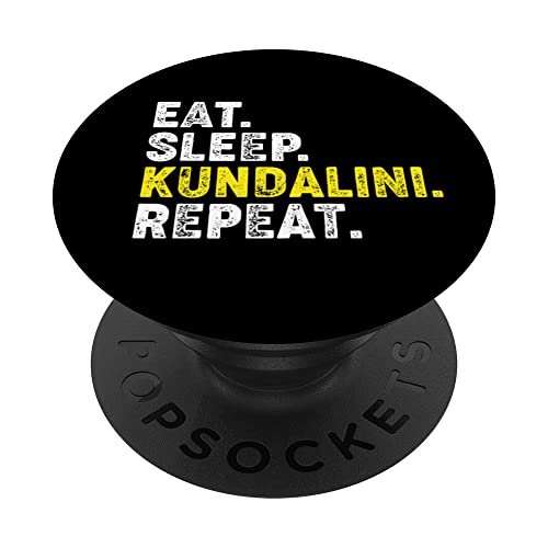 Comer el sueño Kundalini Yoga Repetición! Frase divertida de yoga Kundalini PopSockets PopGrip Intercambiable