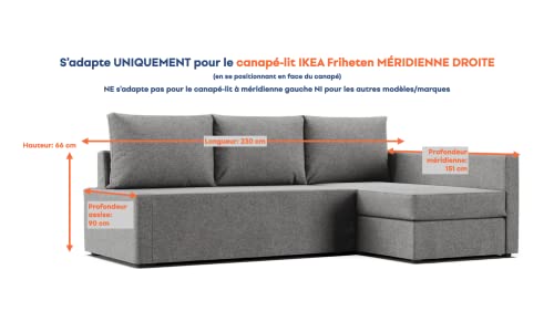 Comfort Works Funda de sofá Friheten Personalizada, Funda de Repuesto para sofá Cama IKEA Friheten (diván Derecho)