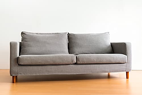 Comfort Works Funda Personalizada para sofá de Dos plazas Karlstad, Funda de Repuesto para sofá de 2 plazas IKEA Karlstad (Asiento de Dos plazas - Gris Tweed)