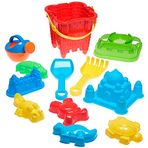 Completo conjunto de juguetes para la playa en bolsa reutilizable con cremallera, Colores surtidos