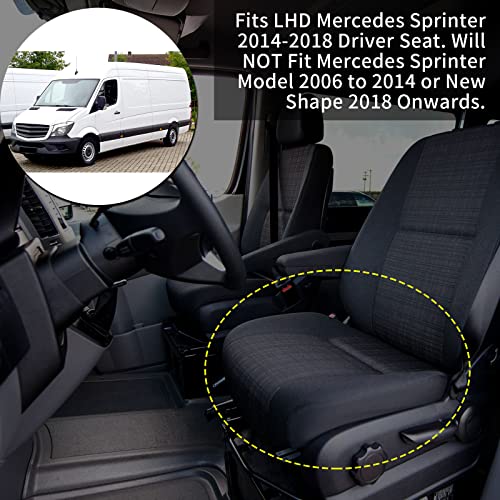 ConBlom Funda de asiento de conductor compatible con Mercedes Sprinter 2014-2018, a medida, resistente, impermeable