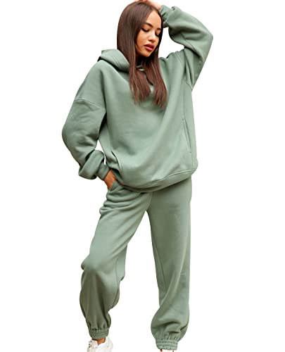 Conjunto Chandal Mujer Talla Grande Chándal Mujer Completo Loungewear Chandal Deportivo Deporte Señora Largo Tracksuit Women Chandals Mujer Invierno Chandales Mujeres Ancho Flojo Chándales Verde M