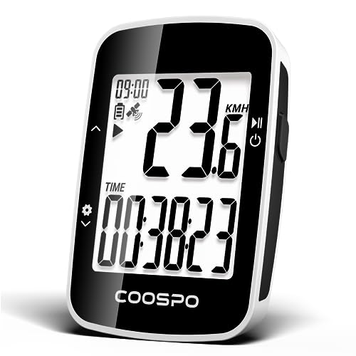 CooSpo BC26 Ciclocomputador Bicicleta GPS Bluetooth,Ciclismo Ordenador Inalámbrico con Alarma de Velocidad, Pantalla LCD de 2,3 Pulgadas IPX7 Impermeable para Bicicleta de Carretera MTB Bicicleta