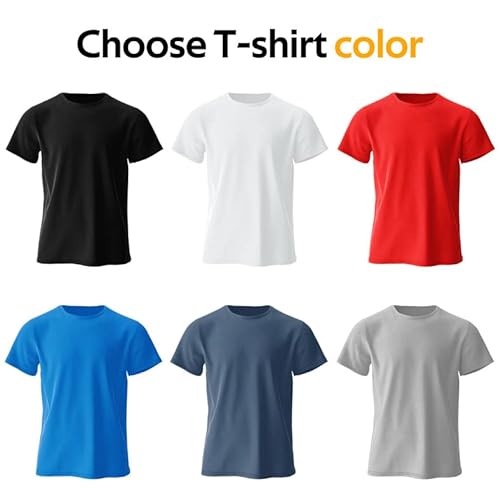 COOZEBRA Camisas Personalizadas para Hombres Mujeres Diseña tu Propia Camiseta Personalizada (Negro, Blanco, Gris, Rojo, Azul, Azul Marino, Gris, Albaricoque, Verde Oscuro, Estilo 1)