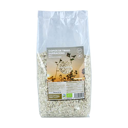 Copos de Trigo Sarraceno BIO 500 g Naturitas Essentials | Fuente de fibra | Ideal desayunos | Sin GMO