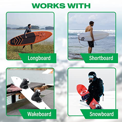 COR Surf - Soporte de Pared para Tablas largas y Cortas de Surf, para Interiores y Exteriores, Madera Natural