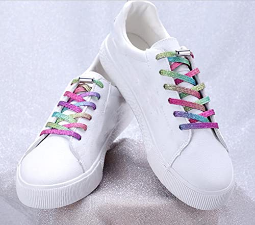 Cordones Elásticos para Adulto Niños | Cordones de Goma Sin Nudo con Hebilla Metal - para Zapatos de Colores/Zapatillas Deporte