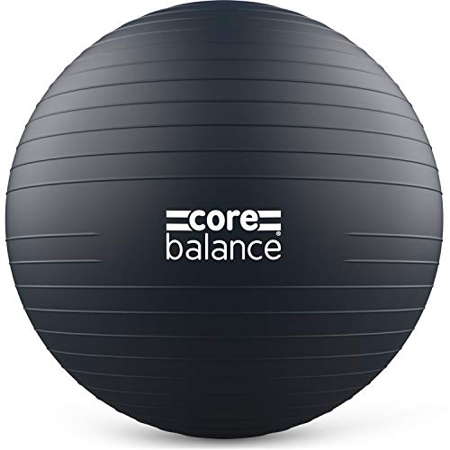 Core Balance, Pelota de Pilates, Fitness, Yoga, Embarazo, Fitball para Ejercicios Gimnasia - Muy Resistente – Tamaño 55cm 65cm 75cm 85cm - Hinchador Incluido