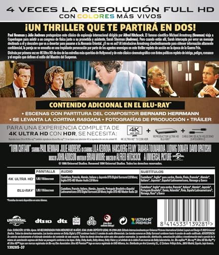 Cortina rasgada (4K UHD + Blu-ray) [Blu-ray]