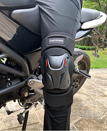 COTOP Rodilleras Guard Gear Protection para Moto Mountain Biking Bicicleta con velcro ajustable- 2 piezas