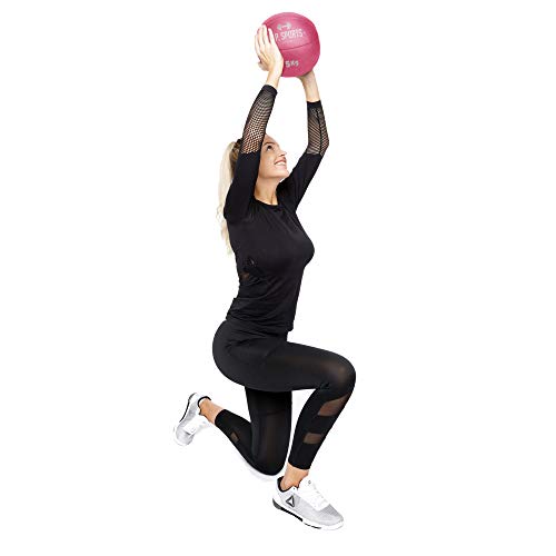 C.P. Sports - Balón medicinal (0,5 kg hasta 10 kg), color rosa o negro