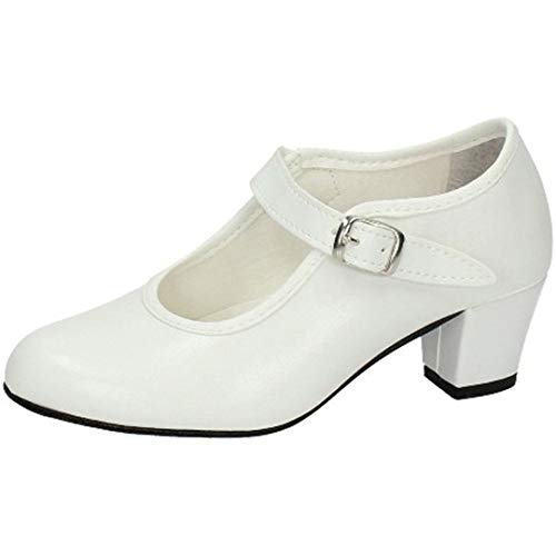 Creaciones PASOS DE BAILE 15 Zapatos Flamenca - Sintético para: NIÑA Color: Blanco Talla: 26