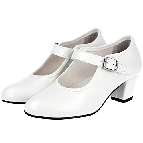 Creaciones PASOS DE BAILE Zapatos Flamenca - Sintético para: Mujer Color: Blanco Talla: 41