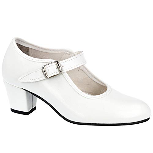 Creaciones PASOS DE BAILE Zapatos Flamenca - Sintético para: Mujer Color: Blanco Talla: 41