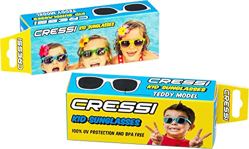 Cressi Teddy Sunglasses Gafas de Sol para niños, Juventud Unisex, Mascota de Agua/Rojo/Lente Ahumada, 3/5 Años