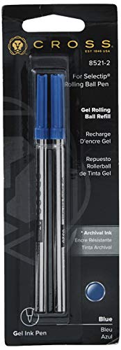 Cross Selectip Ballpoint Pen Refill, Blue 2 Count Azul