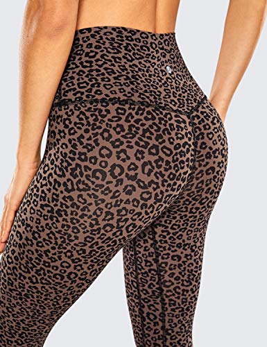 CRZ YOGA Mujer Deportivos Leggings Mallas Fitness Pantalones de Cintura Alta -63cm Estampado de Leopardo 2 38