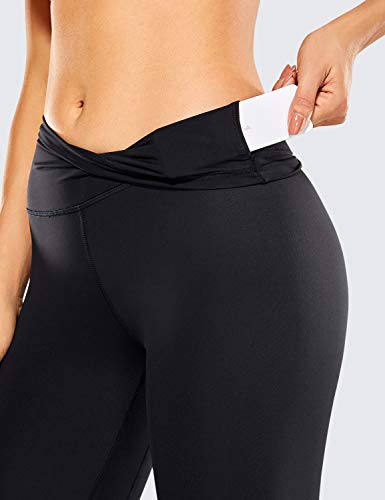 CRZ YOGA Mujer Deportivos Leggings Mallas Fitness Pantalones de Cintura Alta -63cm Negro 42