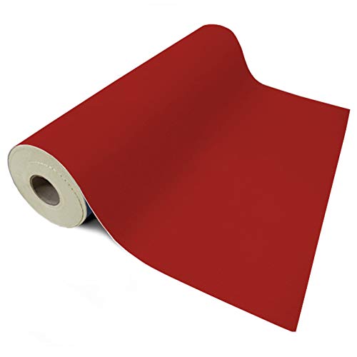 CV Suelo de vinilo monocolor Expotop – Suelo de PVC resistente a la abrasión – muchos colores (100 x 200 cm, rojo)
