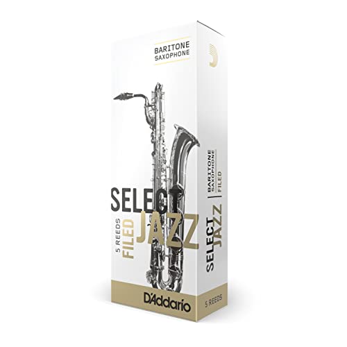 D'Addario Rico Select Jazz Reed for Baritone Sax, Filed, 3 Soft