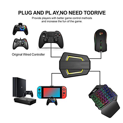 DaMohony Conversor de Teclado Y Ratón + Juego de Teclado + Ratón Compatible con Ps4 / Xbox One / Ps3 / Xbox 360 / N-Switch