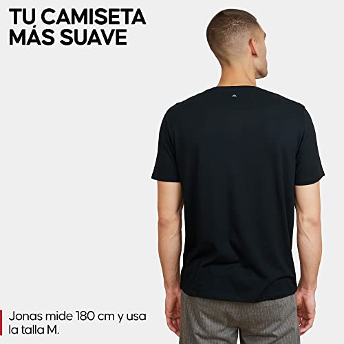 DANISH ENDURANCE Camiseta de Algodón Orgánico para Hombre de Manga Corta, Cuello Redondo o en V…, Cuello Redondo - Blanco, XL