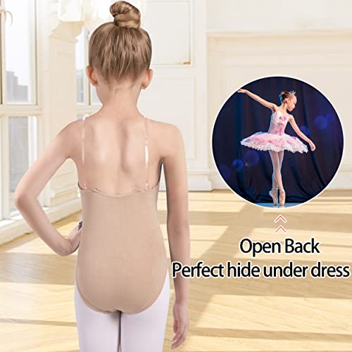 DANSHOW Leotardo de ballet camisola para niñas Leotardo de danza para mujer Ropa interior desnuda sin costuras(XJ8A13)