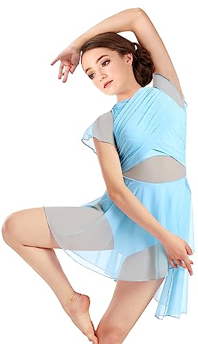 DANSHOW Vestido de Danza Moderna para Mujer Vestido de Danza lírica para Mujer Traje de Danza Contemporánea(23706-25-M)