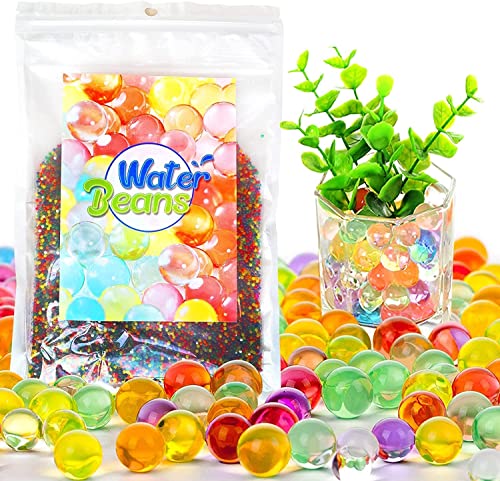 Daover Perlas de Agua, 50.000 Perlas de Gel, Bolas de Gel, Perlas Decorativas de Agua para Plantas en Jarrón para Hacer Velas Flotantes, Decoración Floral (Vistoso)