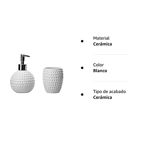 Dcasa - Set de baño nórdicos Blancos de cerámica para Cuarto de baño Arabia