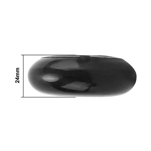 DEDC Juego de 8 Ruedas de Rendimiento para Patines en Línea con Rodamientos de Bolas de Poliuretano, 64 mm, Color Negro