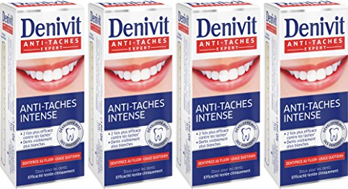 Denivit - Pasta de dientes - Manchas - tubo de 50 ml - juego de 4