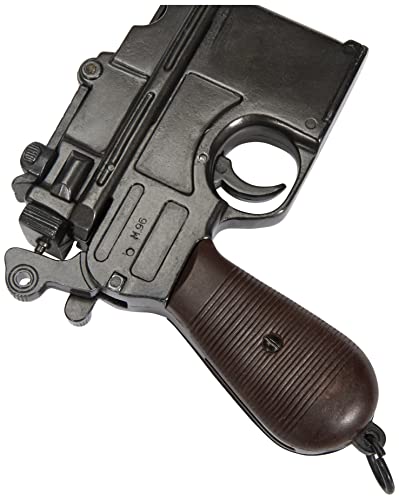 Denix Pistola Alemana Mauser Cal 4,63 1896, Réplica De Arma Falsa Airsoft Unisex Adulto, Negro, Talla Única