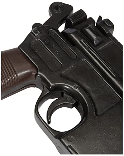 Denix Pistola Alemana Mauser Cal 4,63 1896, Réplica De Arma Falsa Airsoft Unisex Adulto, Negro, Talla Única