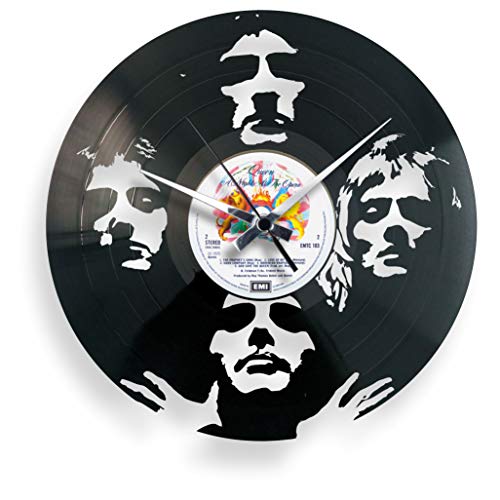 DISCOCLOCK - Reloj bohemio Rhapsody en disco de vinilo 100% reciclado. Regalo ideal para fans de Queen. Reloj silencioso, fácil de colgar