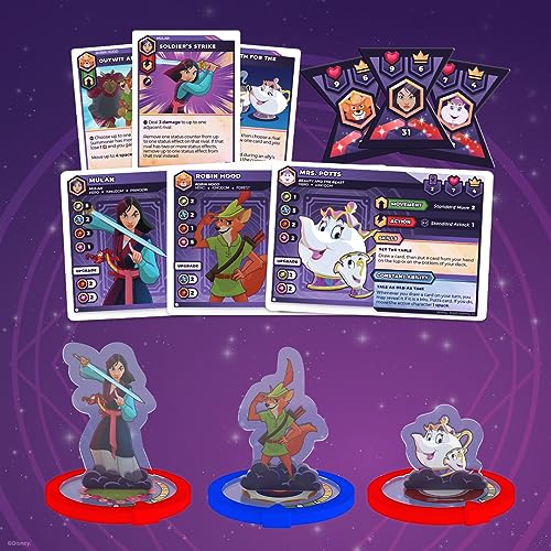 Disney Sorcerer’s Arena: Epic Alliances At The Ready Expansion | Featuring Robin Hood, Mrs. Potts, and Mulan | Officially Licensed Disney Strategy & Family Board Game | Ages 13+