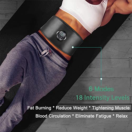 Dispositivo de electroestimulación,Cinturón de electroestimulación abdominal Dispositivo de entrenamiento muscular EMS Forma de ejercicio Carga estimulador muscular no necesita almohadilla de gel