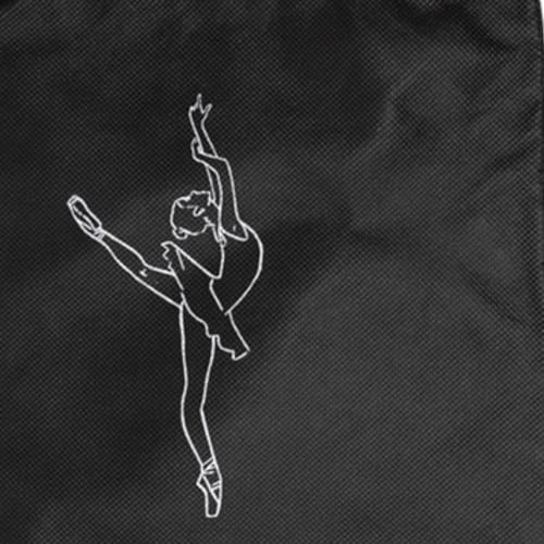 DL DANCEWEAR - Bolsa porta puntas de bailarina para niña/baile/ensayos académicos/exposiciones/espectáculos/entrenamiento (negro y blanco)