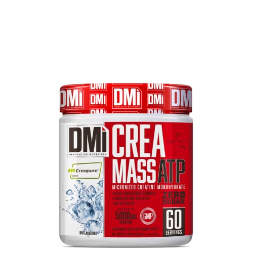 DMI CREA MASS ATP - Creatina Monohidratada (100% Creapure®) 300gr Sabor neutro- Sin azúcar - Micronized Creatine Monohydrate - Zero Sugar - Unflavoured